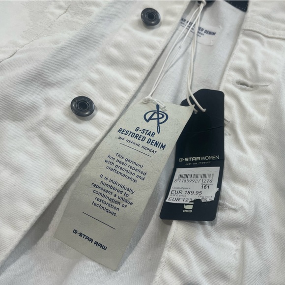 NWT G-Star Womens white jean jacket - small - Picture 3 of 4
